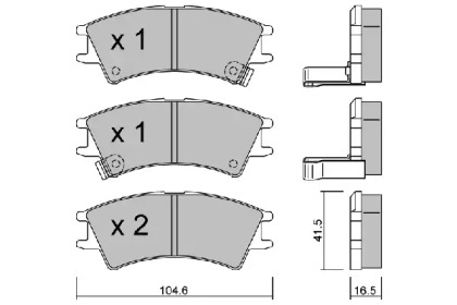 Комплект тормозных колодок (AISIN: BPHY-1903)